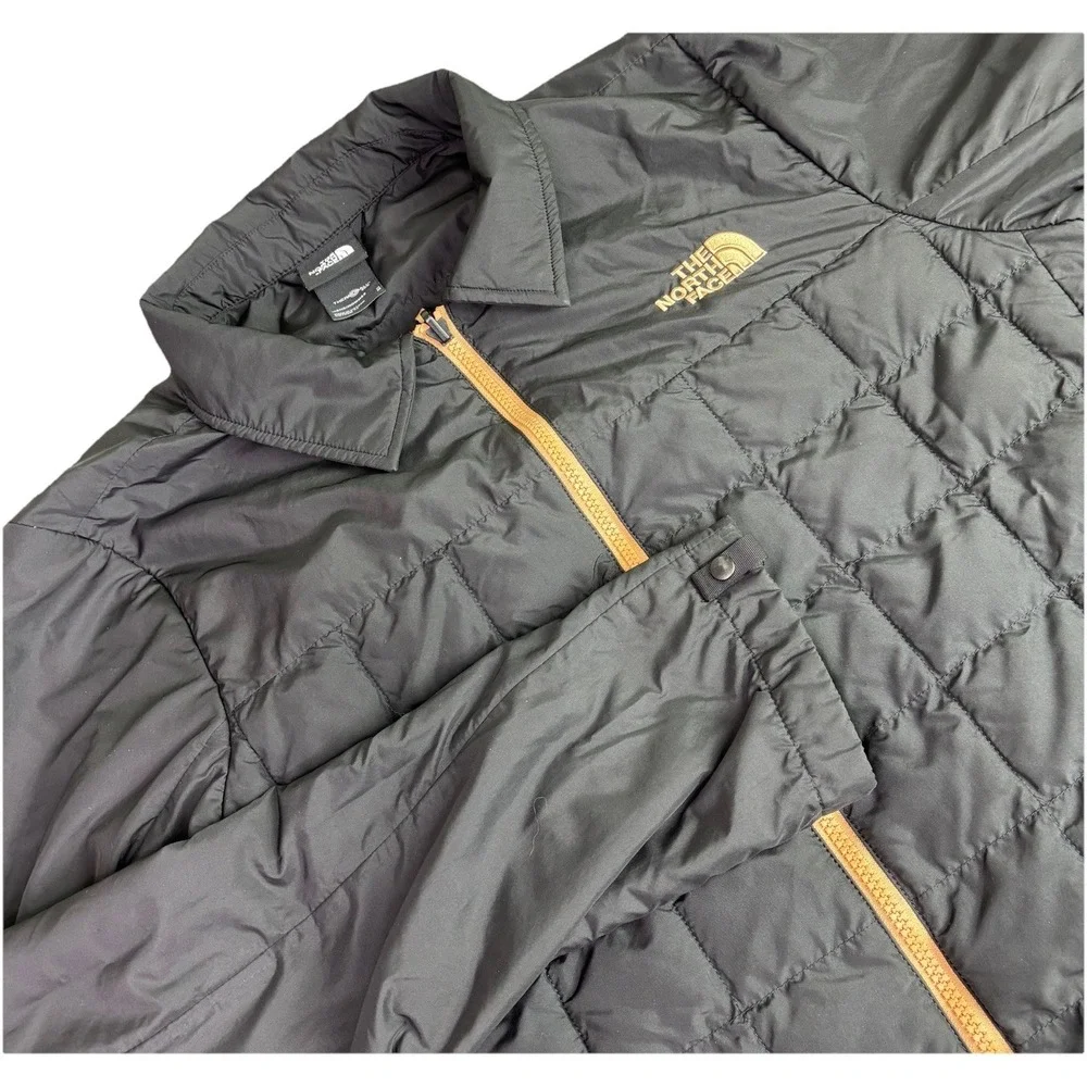 North Face Jacket Men's Size Medium Black Thermoball Puffer Lightweight Hiking